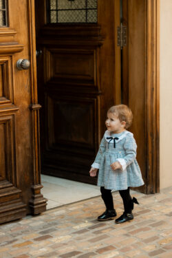 ⁦Tweed Baby Dress - Blue⁩ – תמונה ⁦6⁩