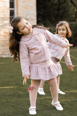 Tweed suit - pink