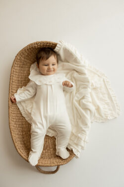 bella babygrow - cream