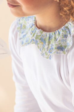 ⁦COTTON SHIRT - FLORAL BLUE⁩ – תמונה ⁦5⁩