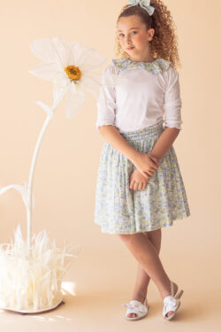 COTTON SKIRT - FLORAL BLUE