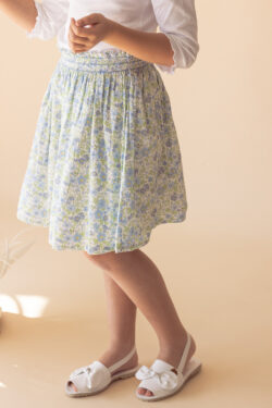 COTTON SKIRT - FLORAL BLUE