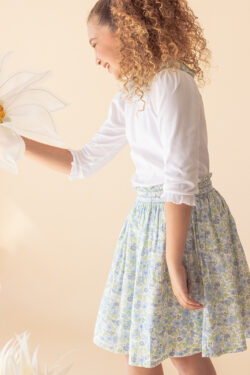 COTTON SKIRT - FLORAL BLUE