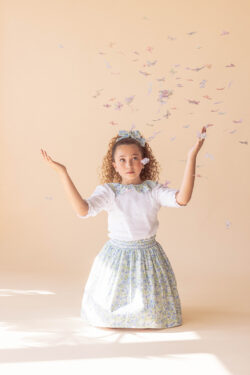 COTTON SKIRT - FLORAL BLUE
