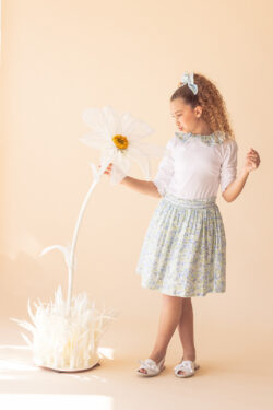COTTON SKIRT - FLORAL BLUE