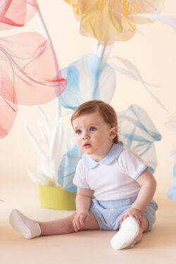 PIQUE SHORTS - BLUE