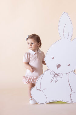 ⁦COTTON SHIRT ROMPER - PINK⁩ – תמונה ⁦4⁩