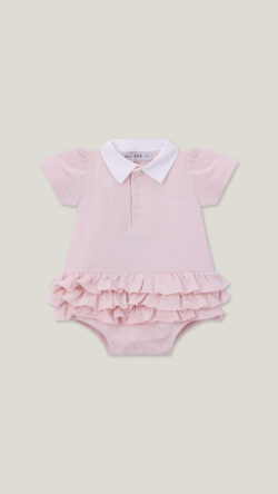 COTTON SHIRT ROMPER - PINK