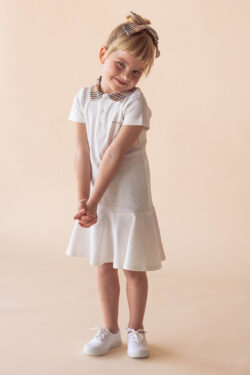 COTTON SHIRT DRESS - CAMEL