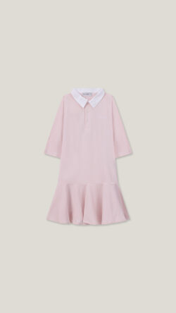 COTTON SHIRT DRESS - PINK