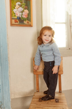Elegant navy baby boy set