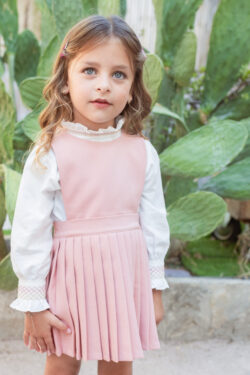 Pinafore Dress - pale pink
