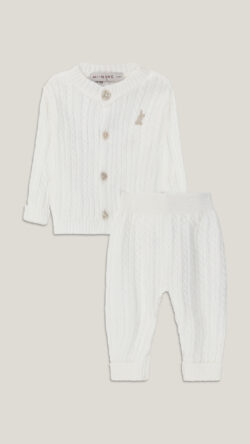 knit baby set - ivory