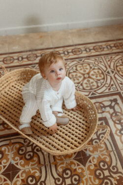 knit baby set - ivory