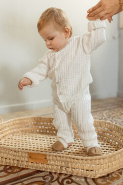 knit baby set - ivory
