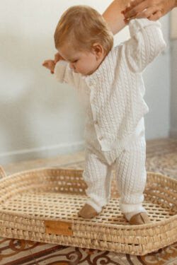 knit baby set - ivory