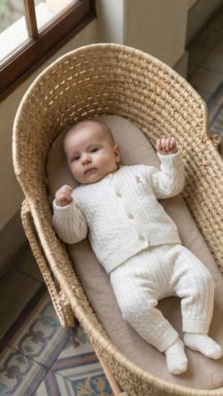 knit baby set - ivory