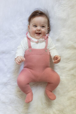 knit trousers - pink