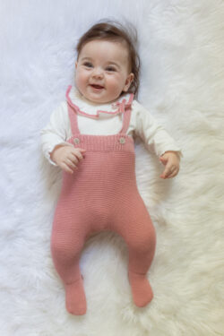 knit trousers - pink