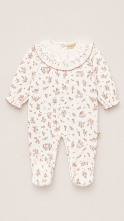 capsule pale pink babygrow