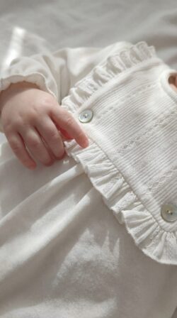 angel baby babygrow detail