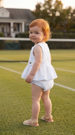 Angelina girls romper