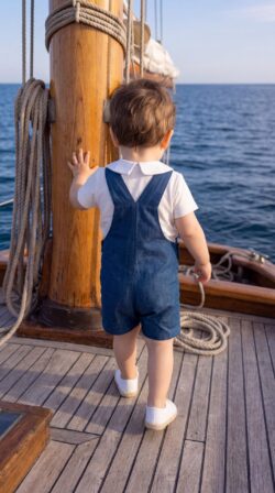 Boys Denim romper - summer back