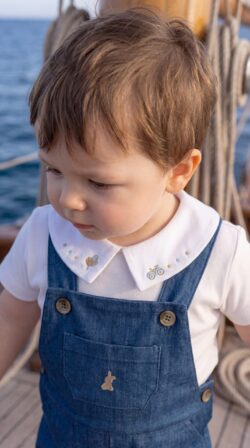 Boys Denim romper - summer detail