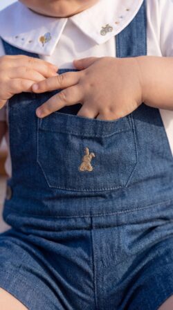 Boys Denim romper - summer detail