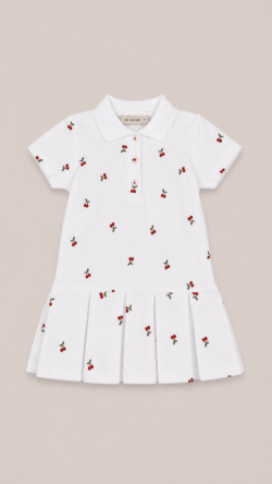 cherry cotton dress