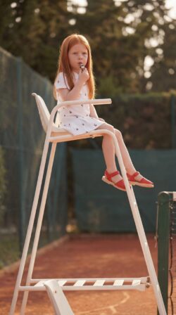 cherry cotton dress