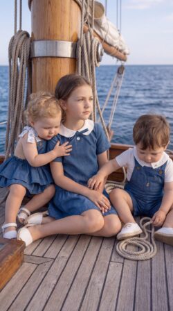 Collar denim dress