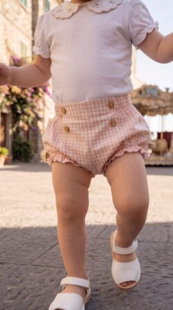 pink cherry bloomers detail