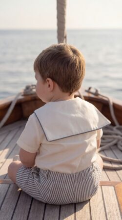 SAILOR BABY BOY SET back detail