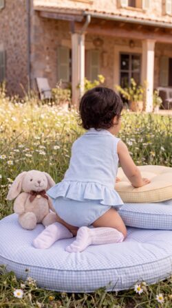 ⁦pique polo set - sky  blue⁩ – תמונה ⁦4⁩