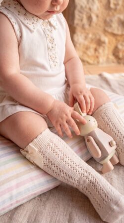 ⁦pique polo set - ivory⁩ – תמונה ⁦4⁩