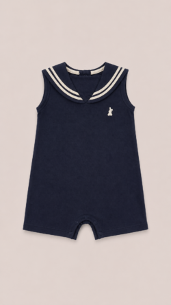 Navy boys romper