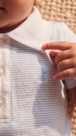 ⁦SKY BLUE  STRIPES - ROMPER⁩ – תמונה ⁦4⁩