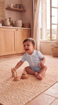 ⁦SKY BLUE  STRIPES - ROMPER⁩ – תמונה ⁦5⁩