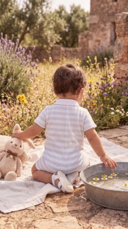 ⁦SKY BLUE  STRIPES - ROMPER⁩ – תמונה ⁦3⁩