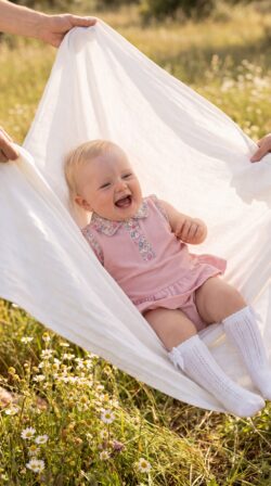 pique polo set - pink