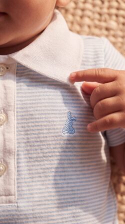 SKY BLUE  STRIPES - ROMPER detail