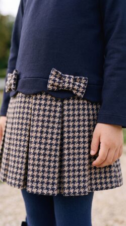 ⁦BLUE PEPITA DRESS⁩ – תמונה ⁦5⁩