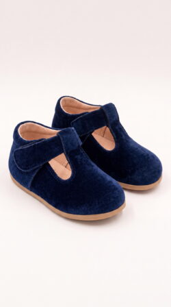 NAVY VELVET SHOES