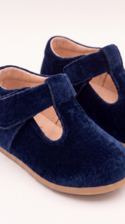 ⁦NAVY VELVET SHOES⁩ – תמונה ⁦3⁩