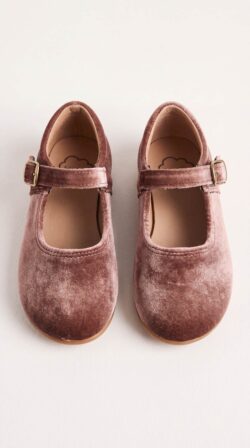 ROSE VELVET BALLERINAS