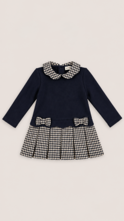 ⁦BLUE PEPITA DRESS⁩ – תמונה ⁦2⁩