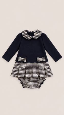 ⁦BLUE PEPITA BABY DRESS⁩ – תמונה ⁦2⁩