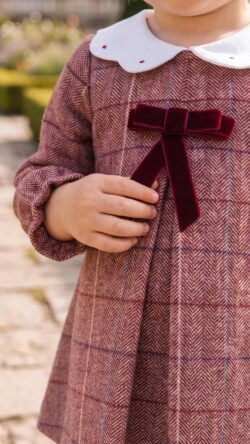 ⁦BURGUNDY MUSE BABY DRESS⁩ – תמונה ⁦4⁩
